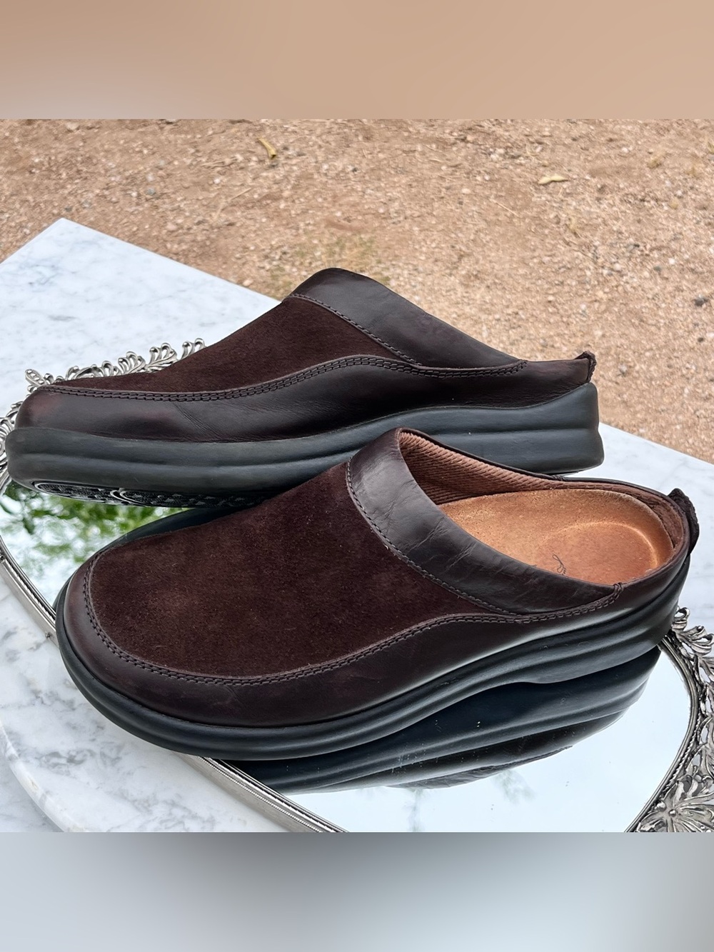 Birkenstock Footprints Brown Leather & Suede, size 40EU / 9-9.5US